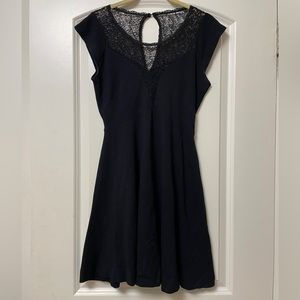 French Connection Alicia Plunging Lace Inset Dress